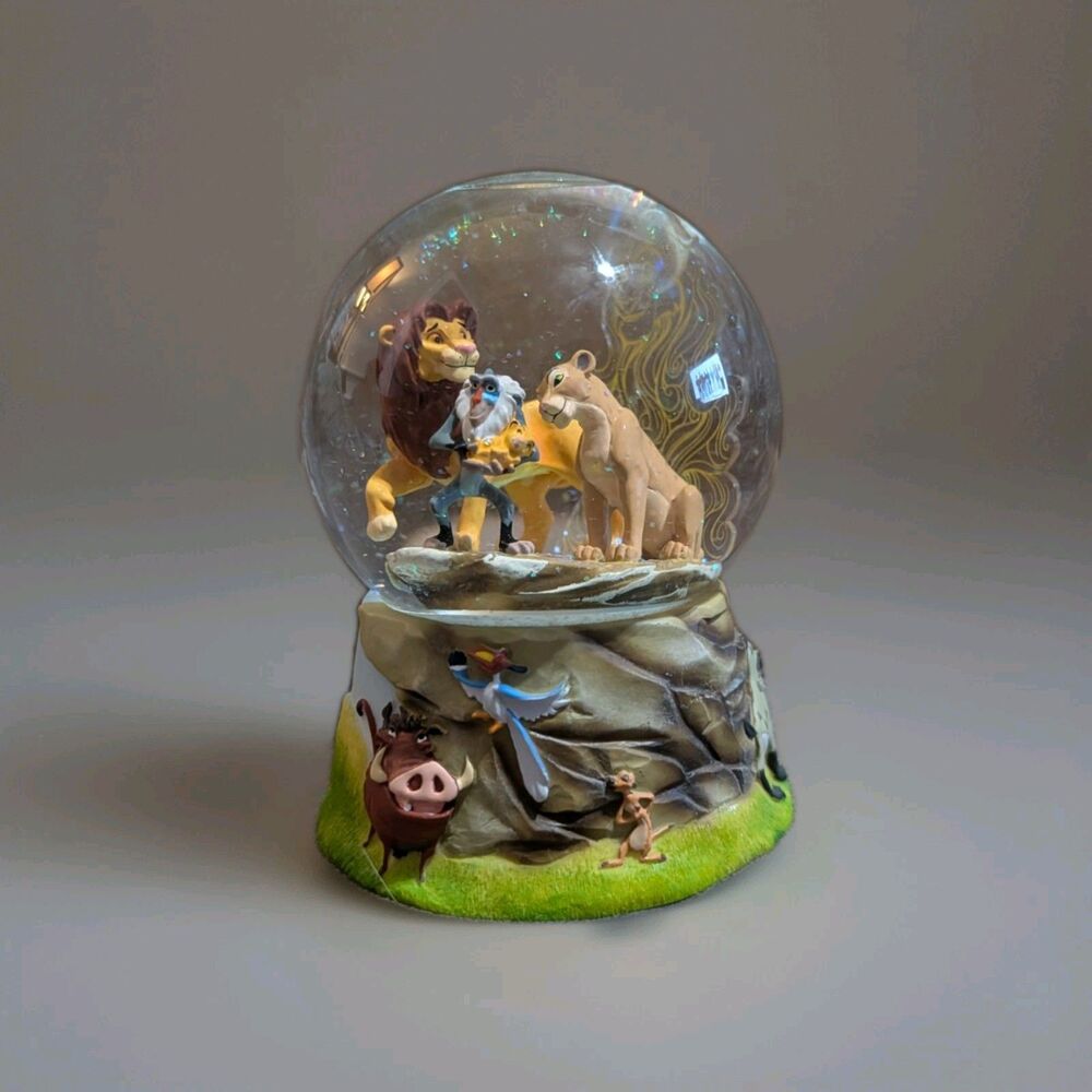 Vintage 1994 Disney Lion King Pride Rock Musical Snow Globe Circle of Life